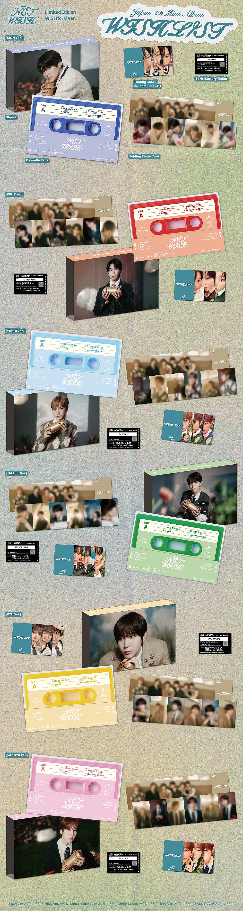 NCT WISH - [WISHLIST] WISH FOR U (CASSETTE VER.) - Image 7
